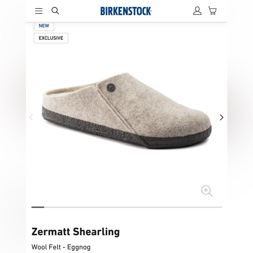 Birkenstock Zermatt Shearling Wool Slipper clog . Size 38. Worn a couple times .